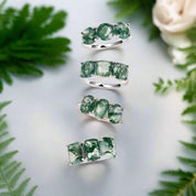 Forest Whispers- Moss Agate Promise Ring-Evani Naomi Jewelry