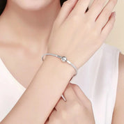 Forever Love Round Clasp Snake Chain Bracelet Charms-Evani Naomi Jewelry