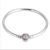 Forever Love Round Clasp Snake Chain Bracelet Charms-Evani Naomi Jewelry