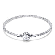 Forever Love Round Clasp Snake Chain Bracelet Charms-Evani Naomi Jewelry