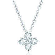 Four Stone Diamond Pendant Necklace-Evani Naomi Jewelry
