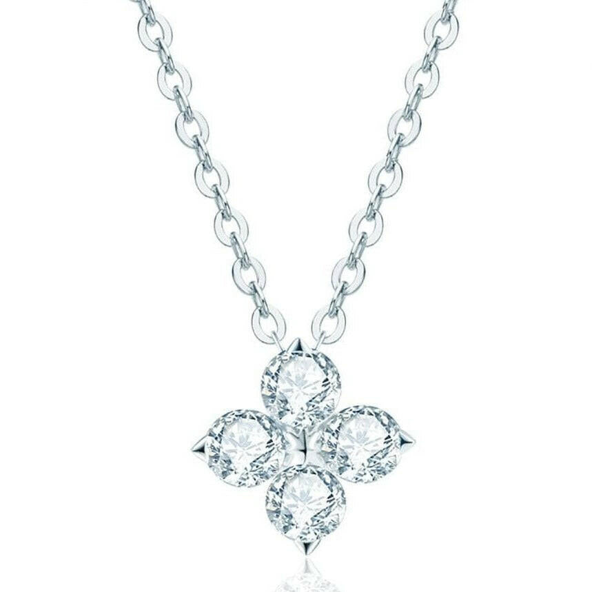 Four Stone Diamond Pendant Necklace-Evani Naomi Jewelry