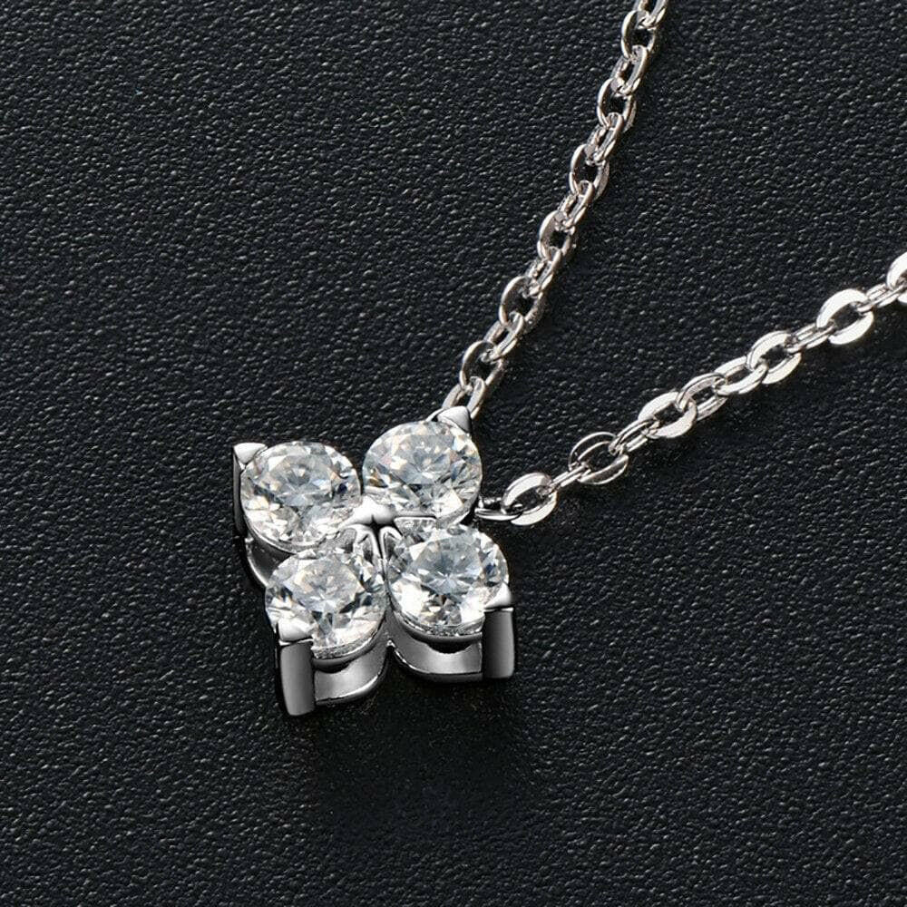 Four Stone Diamond Pendant Necklace-Evani Naomi Jewelry