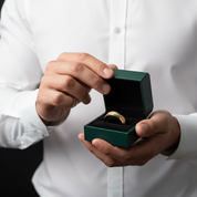 Frosted Center 8mm Tungsten Carbide Men's Wedding Band - Evani Naomi Jewelry