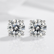 Sparkling 4-prong 1.0 ct Diamond Option Stud Earrings