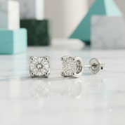Classic 1.0 Ct Round Diamond Option Stud Earrings