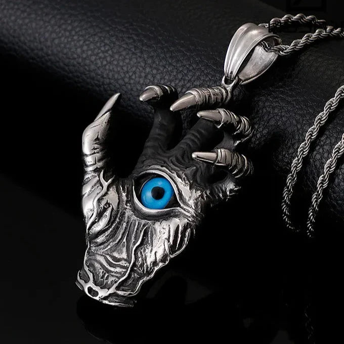 Ghost Claw Devil Eye Pendant Necklace-Evani Naomi Jewelry