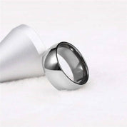 Glossy 10mm Dome Titanium Men's Wedding Band-Evani Naomi Jewelry