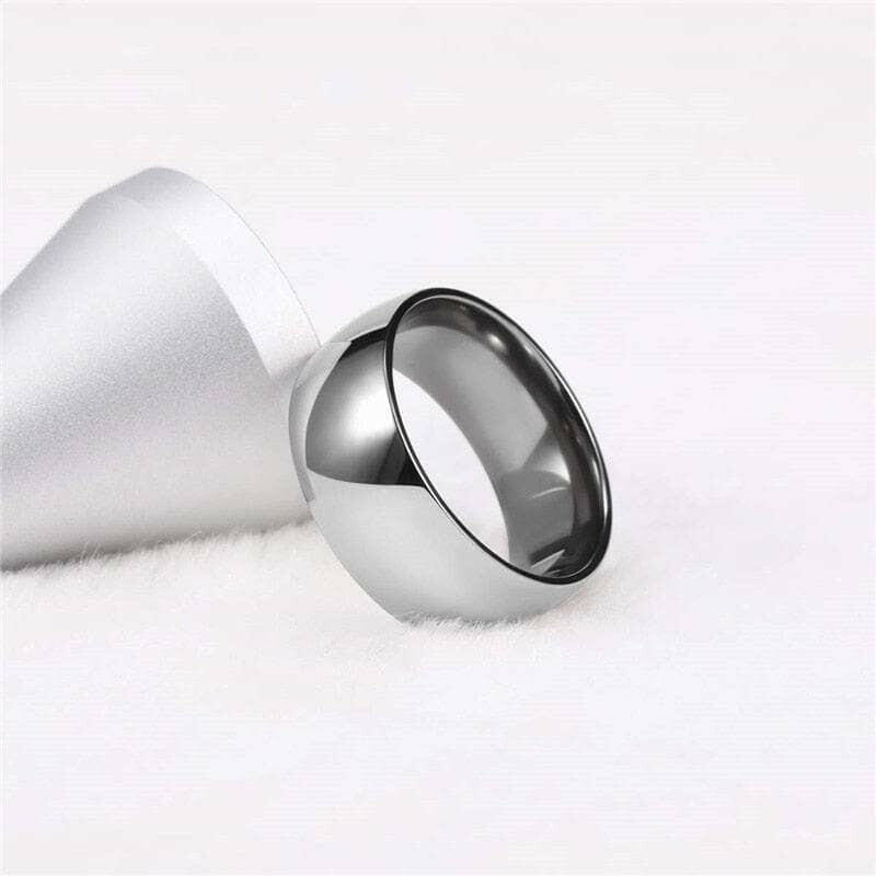 Glossy 10mm Dome Titanium Men's Wedding Band-Evani Naomi Jewelry
