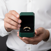 Glossy 8mm Two-tone Tungsten Carbide Men's Wedding Band - Evani Naomi Jewelry