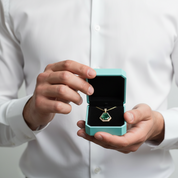 Enchanted Adornment- Geometric Natural Moss Agate Pendant Necklace-Evani Jewelry