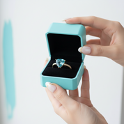 1.2 Ct Trillion Cut Turquoise Engagement Ring