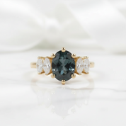 Oval Cut Color Changing Alexandrite Engagement Ring-Evani Jewelry