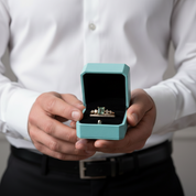 Delicate Ballet- Vintage Moss Agate Engagement Ring Set