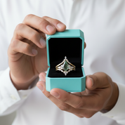 Starfall Promise-Three-piece Natural Moss Agate Ring