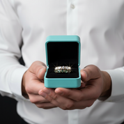 Weaver's Kiss- Moss Agate and Natural Gemstone Topaz Gold Ring