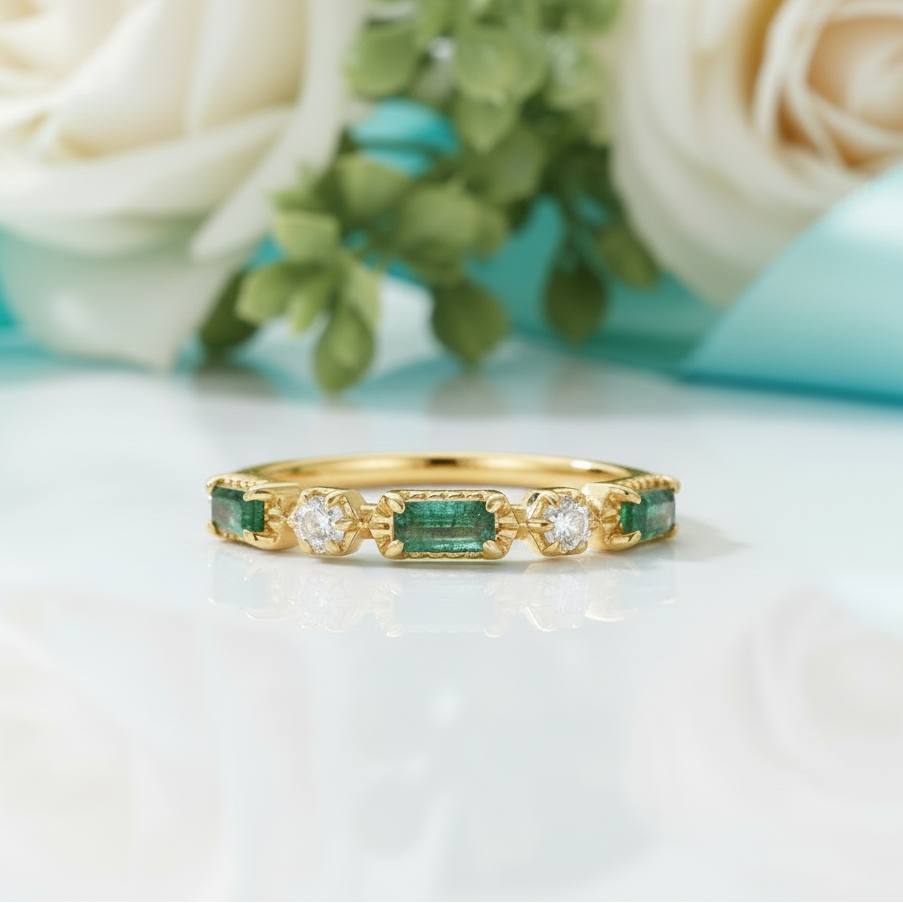 Endless Promise- Natural Moss Agate Ring-Evani Jewelry