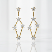 Golden Dreamlike Stars Drop Earrings - Evani Naomi Jewelry