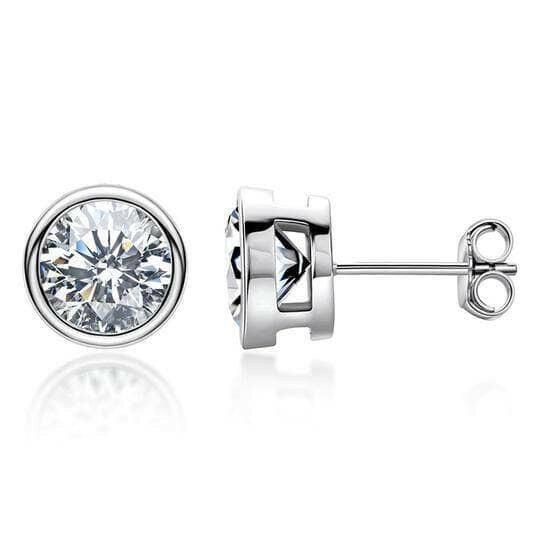 Gorgeous 1.0 Ct Round Cut Diamond Stud Earrings-Evani Jewelry