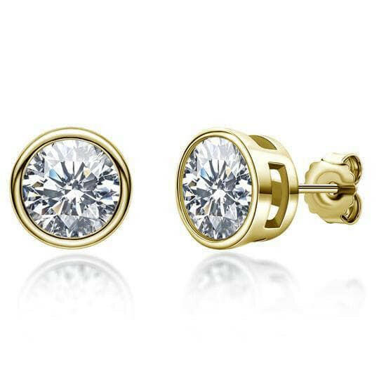 Gorgeous 1.0 Ct Round Cut Diamond Stud Earrings-Evani Naomi Jewelry