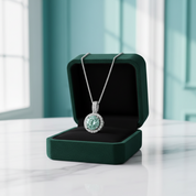 Gorgeous 1.0 ct Green Diamond OptionHalo Necklace - Evani Naomi Jewelry