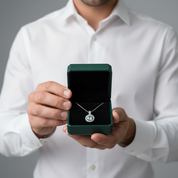 Gorgeous 1.0 ct Green Diamond OptionHalo Necklace - Evani Naomi Jewelry