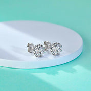 Gorgeous 1.0ct Diamond Flower Stud Earrings-Evani Naomi Jewelry
