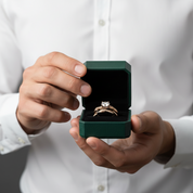 Gorgeous 1.2ct Round Cut Twist Engagement Ring Set - Evani Naomi Jewelry