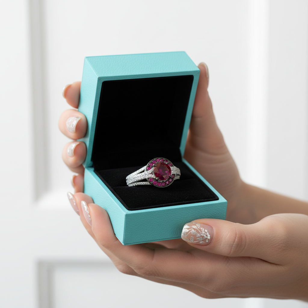 Gorgeous Ruby Stones Solitaire Ring-Evani Jewelry