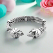 Gothic Cool Skull Cuff Bracelet-Evani Naomi Jewelry