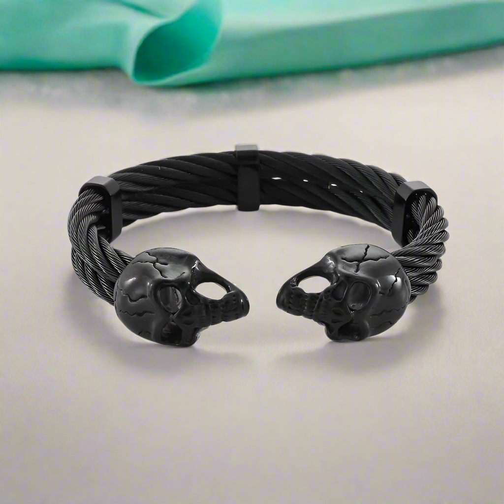 Gothic Cool Skull Cuff Bracelet-Evani Naomi Jewelry