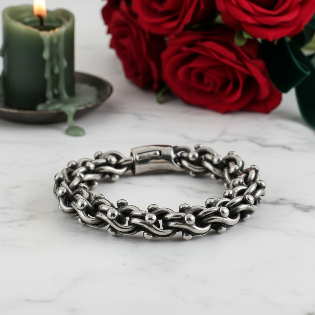 Gothic Cross and Chain Punk Bracelet-Evani Jewelry