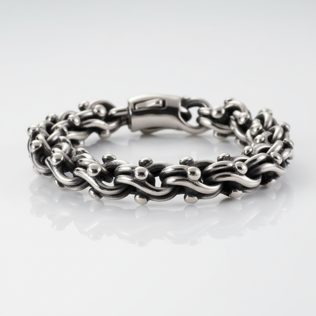 Gothic Cross and Chain Punk Bracelet - Evani Naomi Jewelry