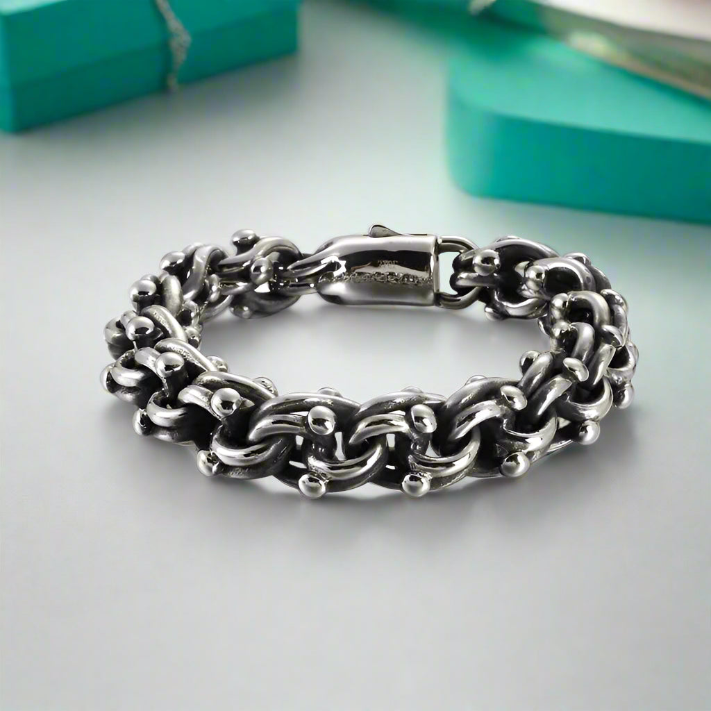 Gothic Cross and Chain Punk Bracelet-Evani Naomi Jewelry