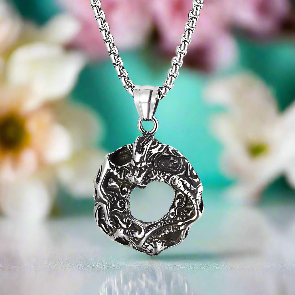 Gothic Heart Shaped Wings Necklace-Evani Naomi Jewelry
