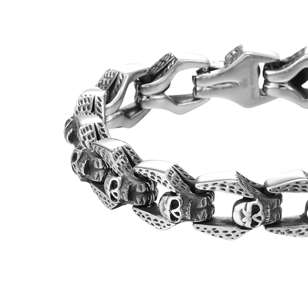 Gothic Skull Soldier Combination Chain Bracelet-Evani Naomi Jewelry