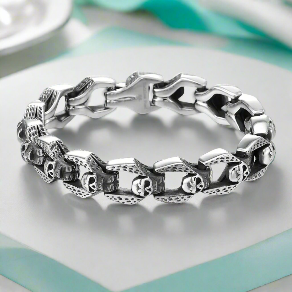 Gothic Skull Soldier Combination Chain Bracelet-Evani Naomi Jewelry