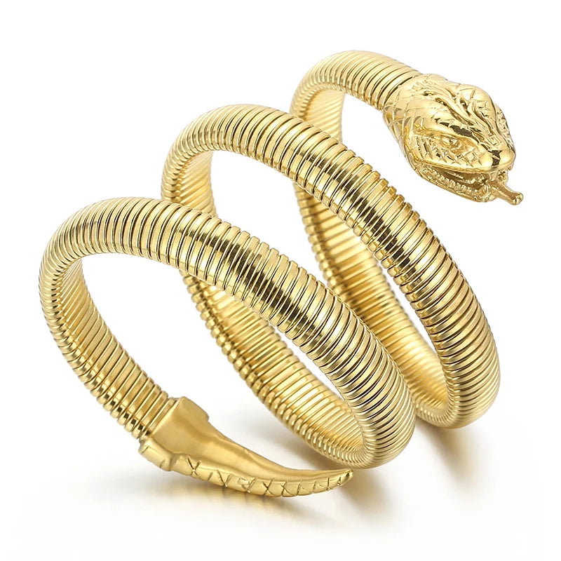 Gothic Snake Viper Vintage Bangles-Evani Naomi Jewelry