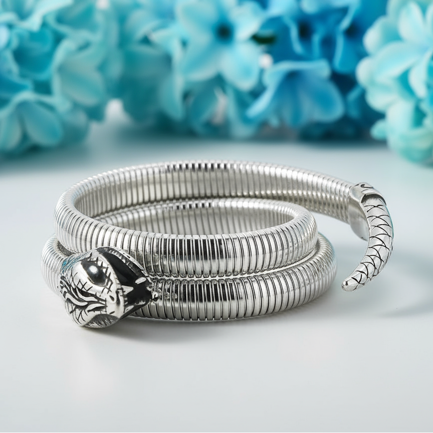 Gothic Snake Viper Vintage Bangles-Evani Naomi Jewelry