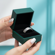 Grooved 8mm Tungsten Men's Wedding Band - Evani Naomi Jewelry