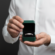 Half Eternity Diamond Option14k White Gold Twisted Wedding Band - Evani Naomi Jewelry