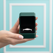 Half Eternity Diamond Option14k White Gold Twisted Wedding Band - Evani Naomi Jewelry