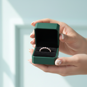 Half Eternity Diamond Option Rose Gold Wedding Band - Evani Naomi Jewelry