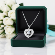 Halo Heart Dancing Diamond Option Necklace