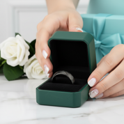 Hammered Black Unisex Tungsten Wedding Band - Evani Naomi Jewelry
