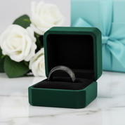 Hammered Black Unisex Tungsten Wedding Band - Evani Naomi Jewelry