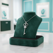 Heart, Crown & Key 1.25 ct Diamond Option Necklace