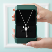Heart, Crown & Key 1.25 ct Diamond Option Necklace