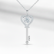 Heart Key 1.0 ct Diamond Option Necklace