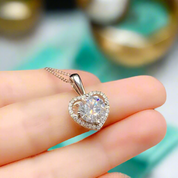Heart Shaped 2.0 Ct Diamond Pendant Necklace-Evani Naomi Jewelry